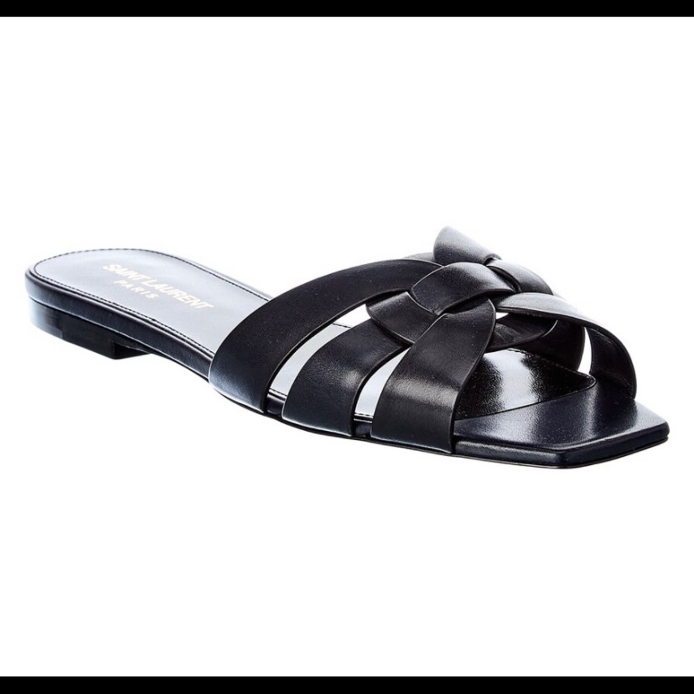 Saint Laurent Tribute Leather Sandal